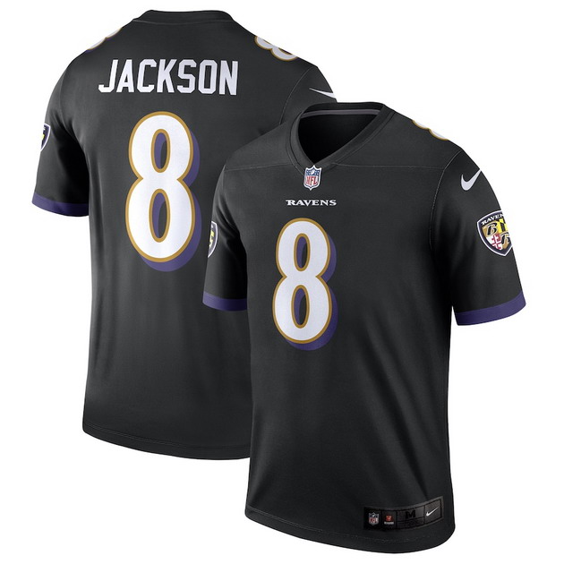 mens nike lamar jackson black baltimore ravens legend jersey